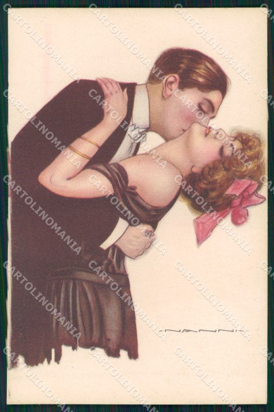 Artist Signed Nanni Romantic Couple serie 412-2 cartolina XP7320 – fronte