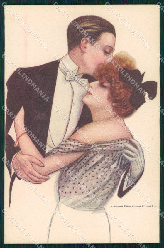 Artist Signed Nanni Romantic Couple serie 412-6 cartolina XP7321 – fronte