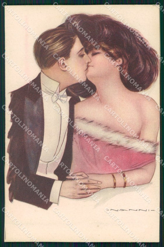 Artist Signed Nanni Romantic Couple serie 412-1 cartolina XP7323 – fronte