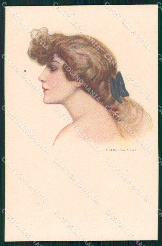 Artist Signed Nanni Glamour Fashion Lady serie 308-4 cartolina XP7378 – fronte