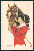 Artist Signed Nanni Horse Glamour Fashion Lady serie 150-4 cartolina XP7404 – fronte