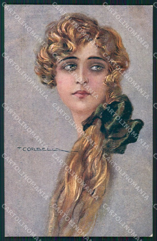 Artist Signed Corbella Glamour Fashion Lady serie 281-3 cartolina XP7447 – fronte