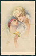 Artist Signed Corbella Pierrot Lady Degami serie 790 cartolina XP7457 – fronte