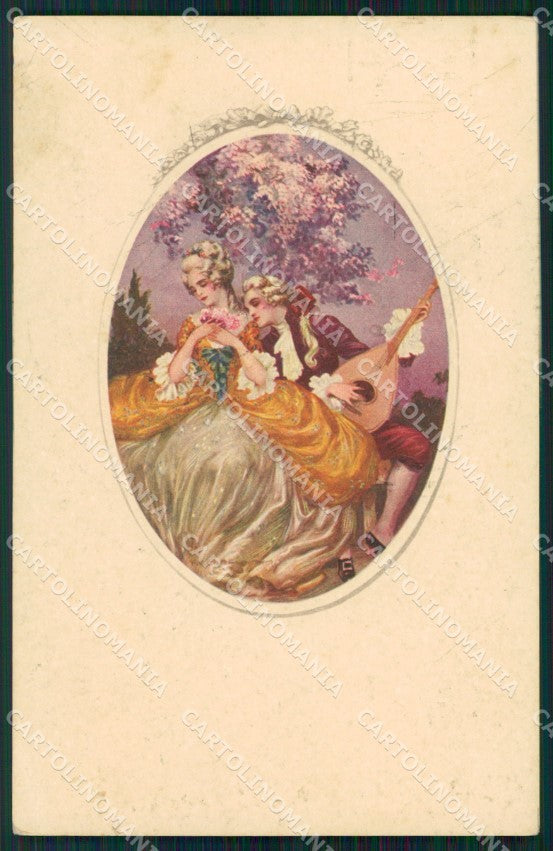 Artist Signed Corbella Romantic Couple Degami 896 PIEGHINA cartolina XP7458 – fronte