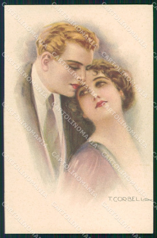 Artist Signed Corbella Romantic Couple serie 162-6 cartolina XP7464 – fronte