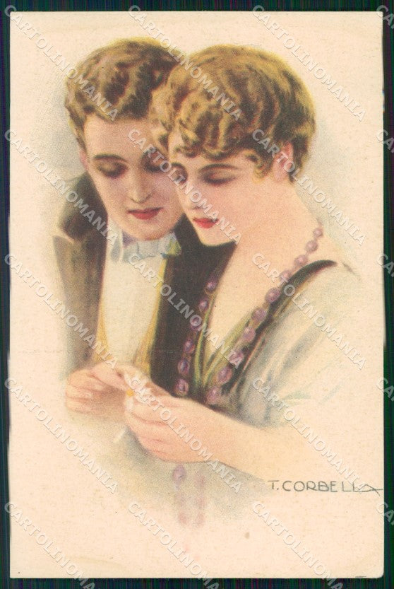 Artist Signed Corbella Romantic Couple serie 162-1 cartolina XP7465 – fronte