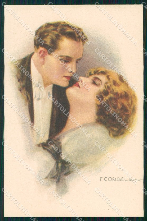 Artist Signed Corbella Romantic Couple serie 162-2 cartolina XP7468 – fronte