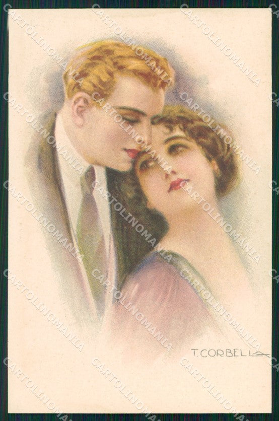 Artist Signed Corbella Romantic Couple serie 162-6 cartolina XP7469 – fronte