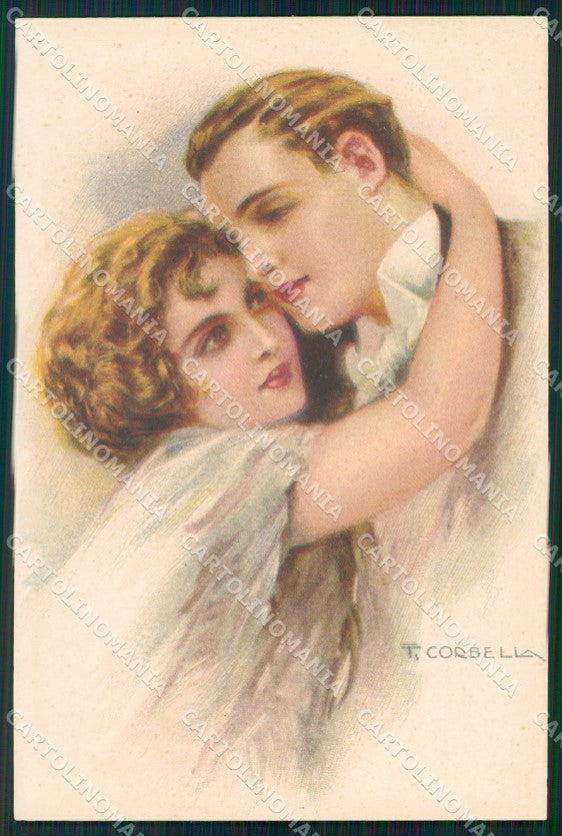 Artist Signed Corbella Romantic Couple serie 162-5 cartolina XP7470 – fronte