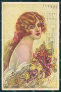 Artist Signed Corbella Glamour Lady serie 516-6 PIEGHINA cartolina XP7516 – fronte