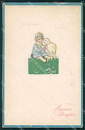 Artist Signed Mauzan Pasqua Children serie 302M-5 PIEGHINA cartolina XP7560 – fronte