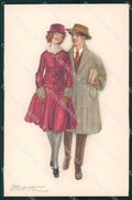 Artist Signed Mauzan Romantic Couple serie 8-5 cartolina XP7575 – fronte