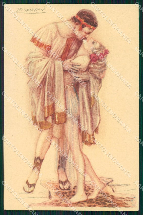 Artist Signed Mauzan Romantic Couple serie 248-3 cartolina XP7577 – fronte
