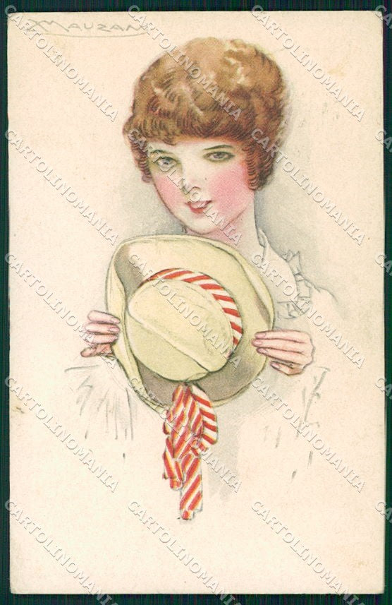 Artist Signed Mauzan Glamour Lady serie 235-4 cartolina XP7581 – fronte