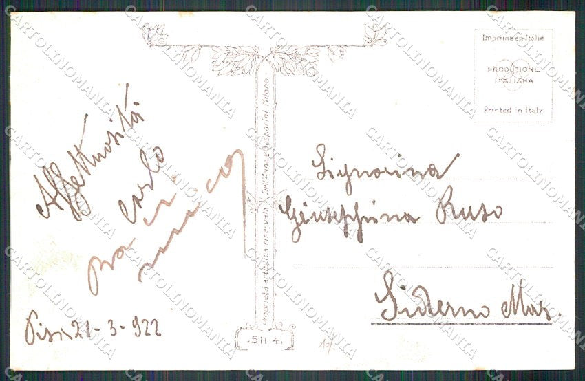 Artist Signed MauzanOlandesini Dutch Child serie 511-4 cartolina XP7652 – retro