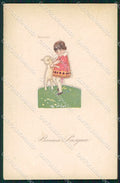 Artist Signed Mauzan Child serie 302M-4 cartolina XP7658 – fronte