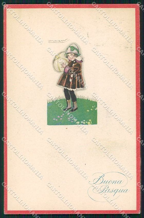 Artist Signed Mauzan Child serie 302M-3 cartolina XP7659 – fronte
