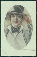 Artist Signed Mauzan Glamour Fashion Lady serie 279-4 cartolina XP7672 – fronte