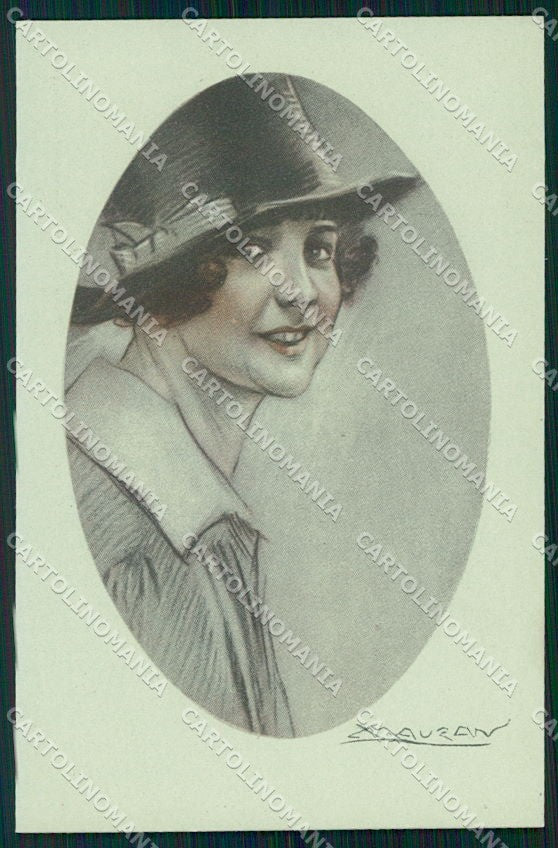 Artist Signed Mauzan Glamour Fashion Lady serie 279-1 cartolina XP7673 – fronte