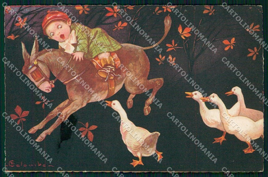 Artist Signed Colombo Children Bambini serie 1902-4 cartolina XP7684 – fronte