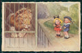 Artist Signed Colombo Children Lion Bambini serie 1866-3 cartolina XP7685 – fronte