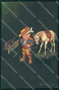 Artist Signed Colombo Children Corrida de Toros serie 1722-1 cartolina XP7691 – fronte