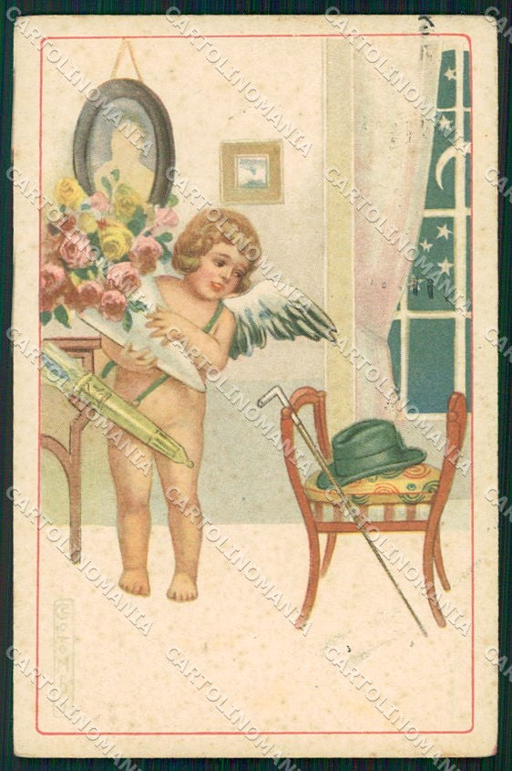 Artist Signed Colombo Cupid Angel serie 924-5 cartolina XP7736 – fronte