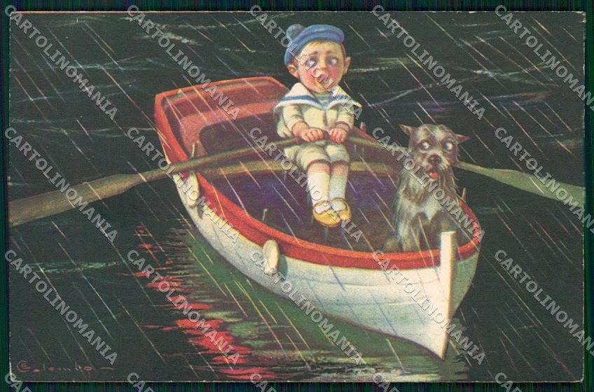 Artist Signed Colombo Children Bambini serie 1902- 10 cartolina XP7740 – fronte