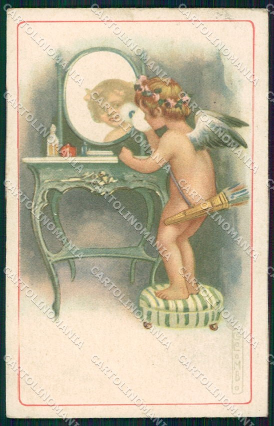 Artist Signed Colombo Cupid Make up serie 924-2 cartolina XP7750 – fronte