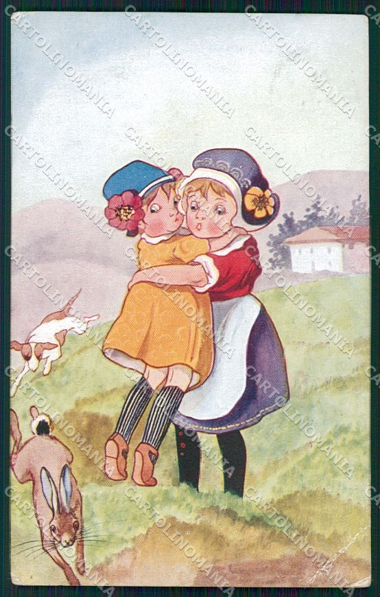 Artist Signed Norfini Hunt serie 504 PIEGA cartolina XP7800 – fronte