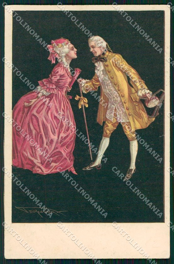 Artist Signed Properzi Romantic Couple Degami 1015 cartolina XP7837 – fronte
