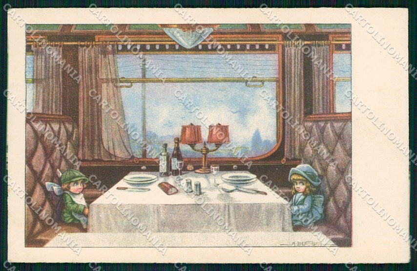 Artist Signed Bertiglia Children serie 2225 cartolina XP7844 – fronte
