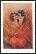 Artist Signed Vecchi Romantic Couple serie 7034 cartolina XP7855 – fronte