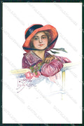 Artist Signed Law Ludson Fashion Lady serie 60-2 cartolina XP7859 – fronte
