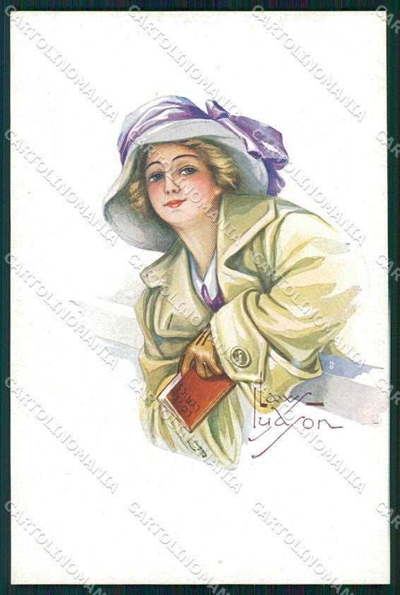 Artist Signed Law Ludson Fashion Lady serie 60-6 cartolina XP7860 – fronte