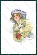 Artist Signed Law Ludson Fashion Lady serie 60-6 cartolina XP7860 – fronte