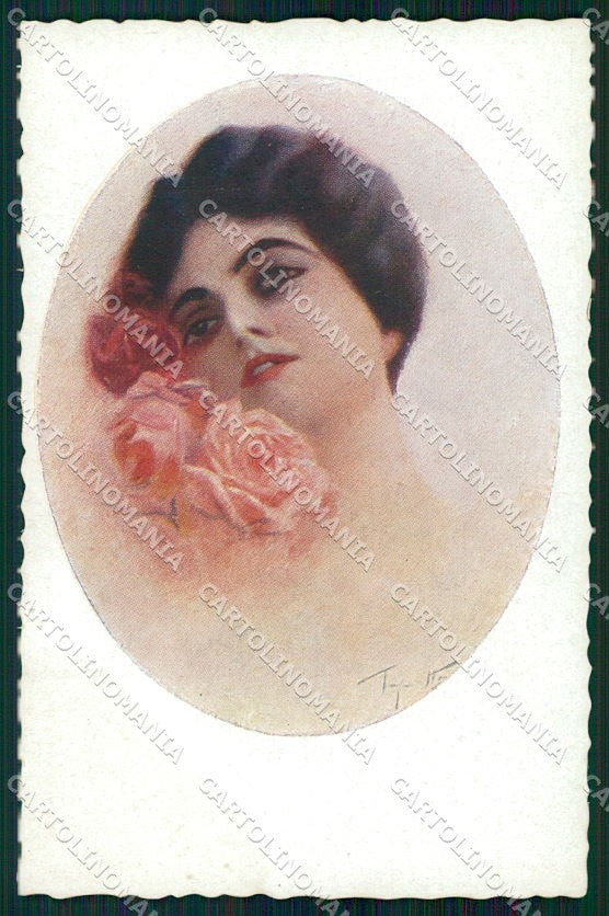 Artist Signed Tagnotta Lady serie 1002 cartolina XP7901 – fronte