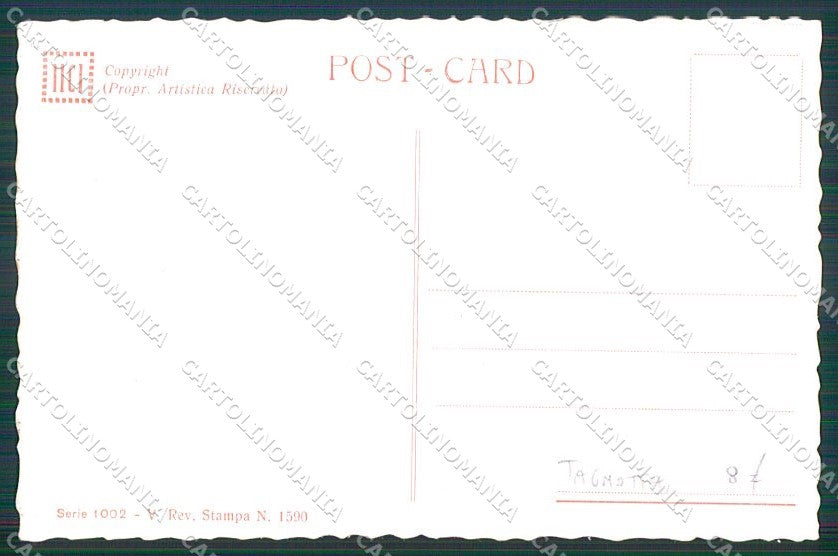 Artist Signed Tagnotta Lady serie 1002 cartolina XP7901 – retro