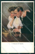 Artist Signed Clarence F. Underwood Romantic Couple serie 1409 cartolina XP7914 – fronte