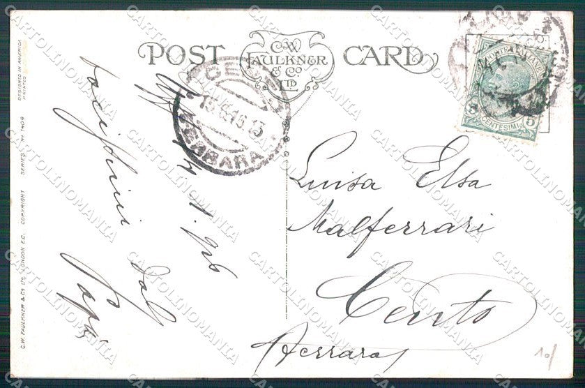 Artist Signed Clarence F. Underwood Romantic Couple serie 1409 cartolina XP7914 – retro