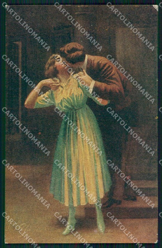 Artist Signed P. Villani Romantic Couple serie 7035 cartolina XP7928 – fronte