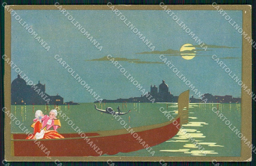Artist Signed Accornero Altara Venetian Couple Degami 2164 cartolina XP7943 – fronte