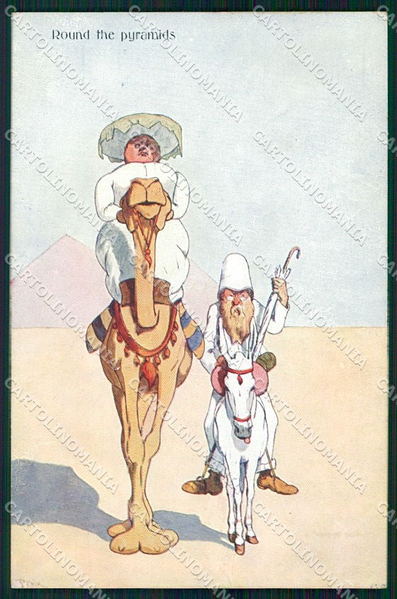 Artist Signed Pick Pyramids Egypt BKW 951-11 cartolina XP7944 – fronte