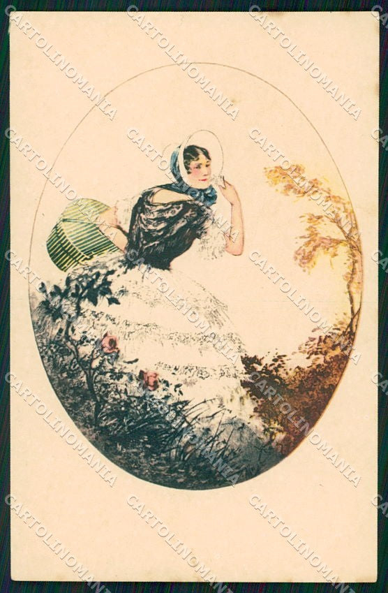 Artist Signed Hardy ? Glamour Fashion Lady serie 1050 cartolina XP7958 – fronte