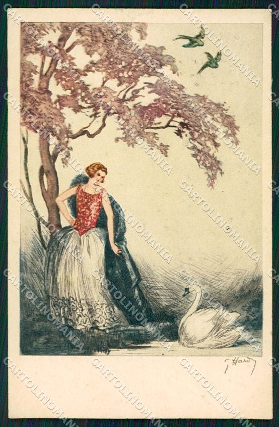 Artist Signed Hardy Glamour Fashion Lady serie 1964 cartolina XP7960 – fronte