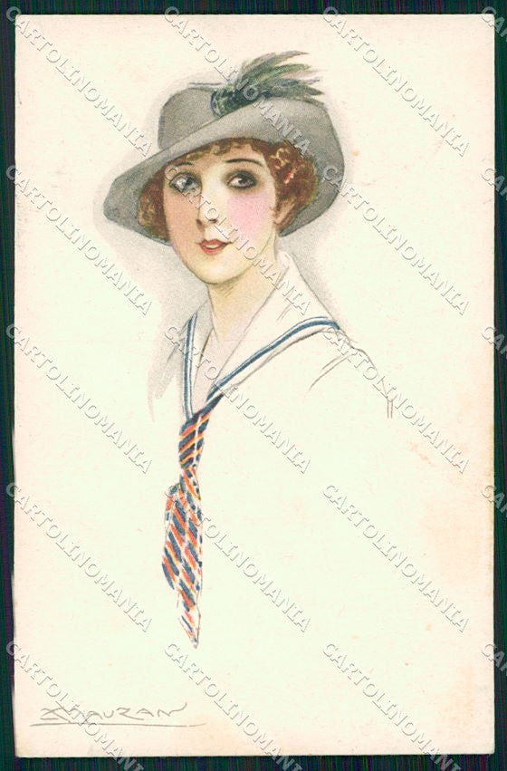 Artist Signed Mauzan Glamour Fashion Lady serie 229-3 cartolina XP7990 – fronte