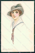 Artist Signed Mauzan Glamour Fashion Lady serie 229-3 cartolina XP7990 – fronte