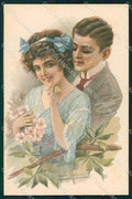 Artist Signed San Marco Romantic Couple serie 2023 cartolina XP7999 – fronte