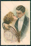 Artist Signed San Marco Romantic Couple serie 2023 cartolina XP8000 – fronte