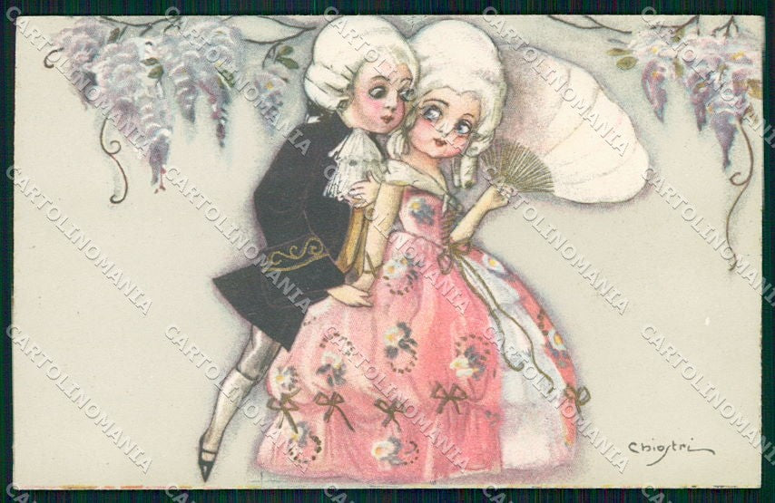 Artist Signed Chiostri Art Deco serie 176 Children cartolina XP8061 – fronte